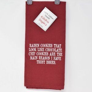 Flour Sack Kitchen Towel Raisin Cookies Trust Iss